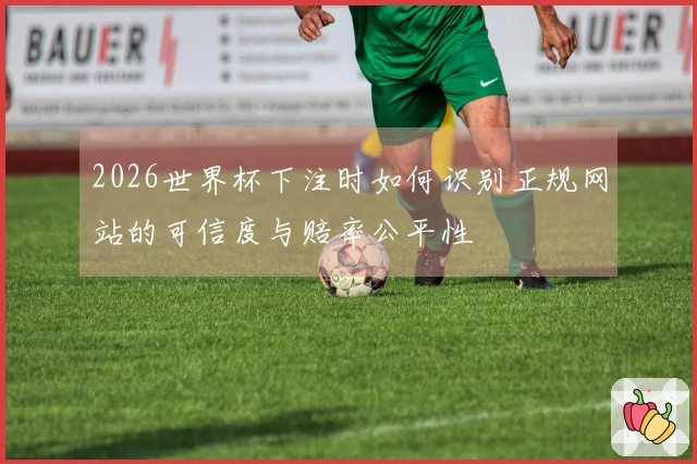 2026世界杯下注时如何识别正规网站的可信度与赔率公平性